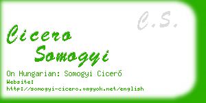cicero somogyi business card
